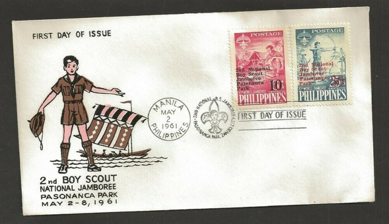 1961 Boy Scouts Philippines 2nd Jamboree FDC Pasananca Park cancel 6