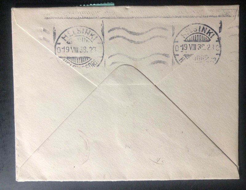 1938 Glasgow Scotland  England Postage Due Cover To Helsinki Finland