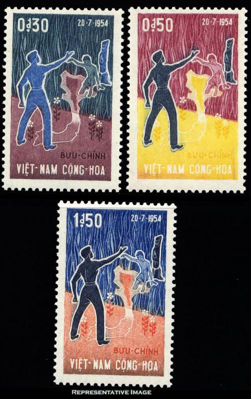 Vietnam Scott 239-241 Mint never hinged.