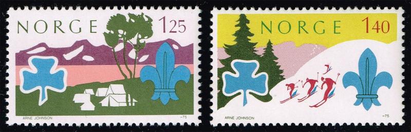 Norway #656-657 Boy Scouts Set of 2; MNH