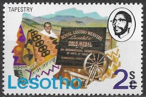 Lesotho 2s on 2c Tapestry issue of 1980, Scott 302 MNH