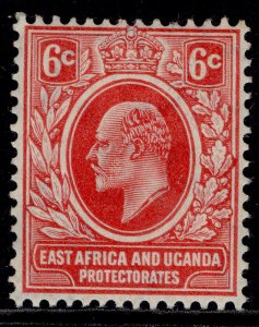 EAST AFRICA and UGANDA EDVII SG36, 6c red, M MINT.