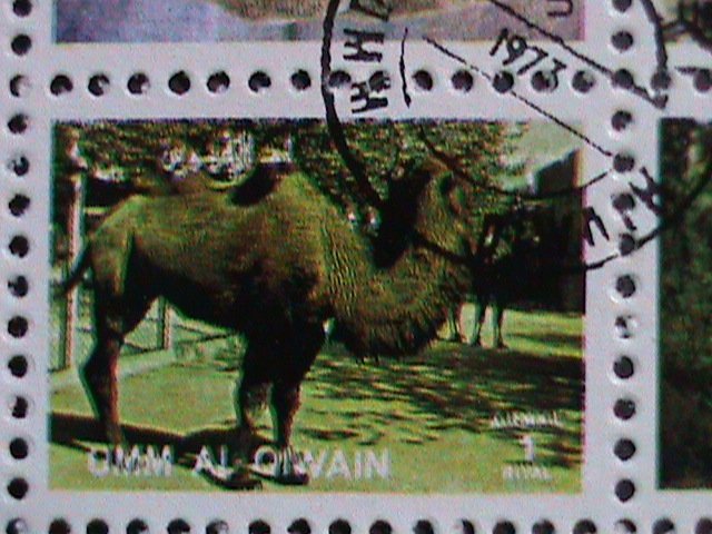 UMM AL QIWAIN-COLORFUL LOVELY WORLD WILD ANIMALS CTO MINI SHEET VERY FINE