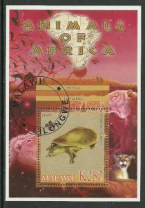 Malawi, Turtle, Cancelled S/Sheet