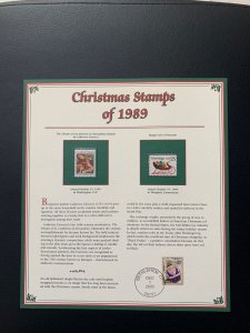 Christmas Stamps of the United States 1989 Collector Panel PCS Uncanceled