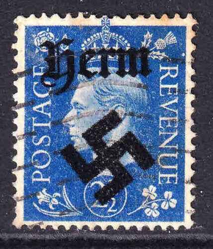 GREAT BRITAIN 2-1/2p HERM OVERPRINT USED VF SOUND