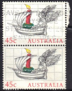 AUSTRALIA SCOTT# 962 USED 45c 1985  PAIR    SEE SCAN