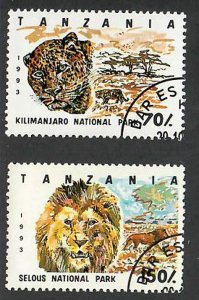 Tanzania; Scott 1187, 1189;  1993;  Precanceled; NH