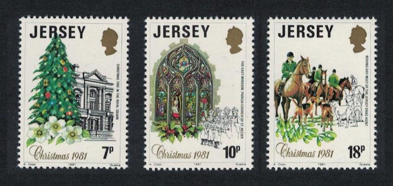 Jersey Horses Christmas 3v SG#286-288