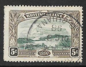 British Guiana Scott #154 Used 5c Mt. Roraima  2017 CV $6.50