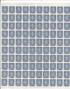 Canada 214  1935  5c sheet 100   fvf  mint nh