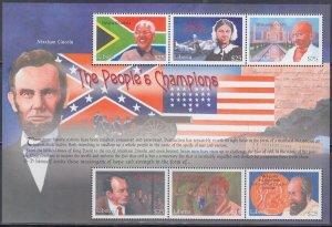 LIBERIA Sc# LIB008 SHEET of 6 HONOURING CHAMPIONS of FREEDOM