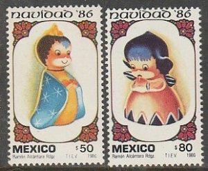 MEXICO 1462-1463, CHRISTMAS SEASON, 1986. MINT, NH. VF.