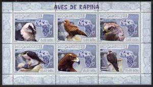 Mozambique 2007 Birds of Prey perf sheetlet containing 6 ...