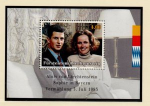 Liechtensten Sc 985 1992 Prince Silver Wedding Anniversary stamp sheet mint NH