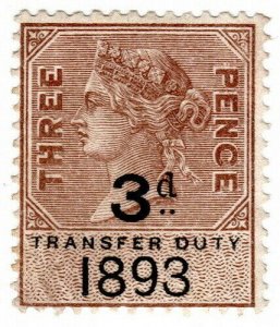 (I.B) QV Revenue : Transfer Duty 3d (1893)