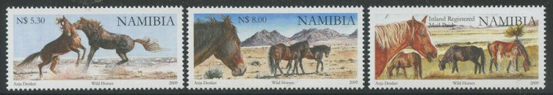 Namibia 2009 Wild Horses set Sc# 1176-78 NH