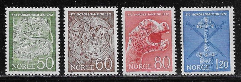 Norway Scott #'s 586 - 589 MNH