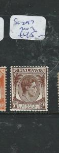 MALAYA STRAITS SETTLEMENTS (P1205B) KGVI  5C SG 297  MOG