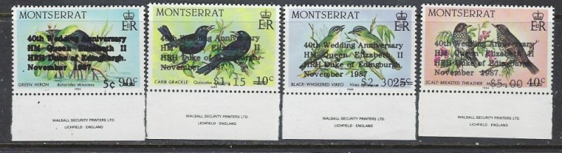 Montserrat 663a-66a MNH 1987 O/P Error (ap7272)