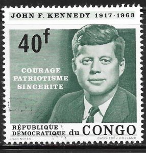 Congo 518: 40f John F. Kennedy (1917-1963), CTO, F-VF