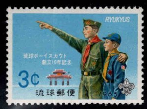 RYUKYU Scott 130 MNH** Boy Scout stamp 1965