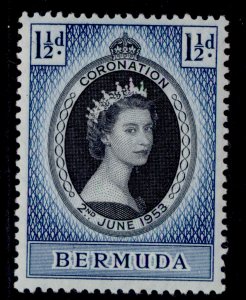 BERMUDA QEII SG134, 1½d black & blue, NH MINT.