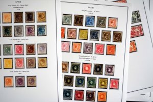 COLOR PRINTED SPAIN 1850-1940 STAMP ALBUM PAGES (42 illustrated pages)