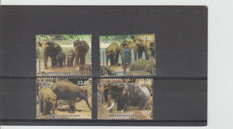 Sri Lanka  Scott#  1449-1452  MNH  (2003 Pinnawala Elephant Orphanage)