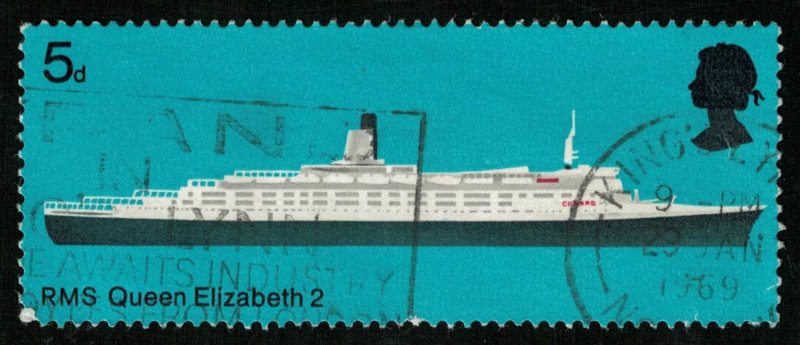 RMS QUEEN ELIZABETH 2, 5d, Great Britain (T-7139)