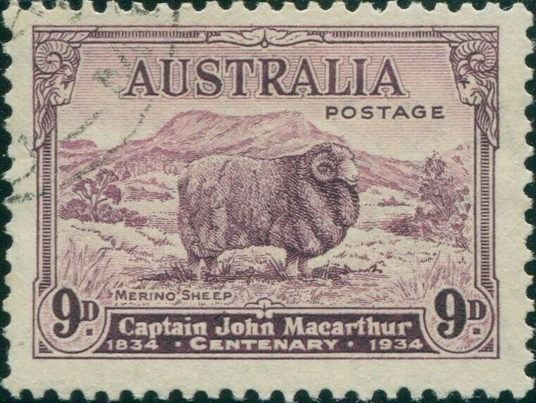 Australia 1934 SG152 9d Macarthur FU