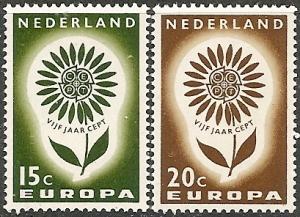 NETHERLANDS 428-29 MNH 1964  EUROPA-CD7