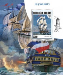 Niger - 2017 Tall Ships on Stamps - Stamp Souvenir Sheet - NIG17414b