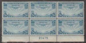 U.S. Scott #C20 Airmail Stamp - Mint NH Plate Block