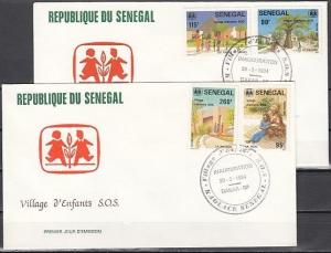 Senegal, Scott cat. 609-612. S.O.S. Village issue. 2 First day covers. ^