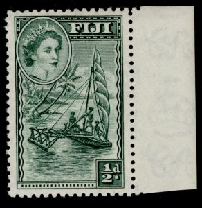 FIJI QEII SG280, ½d myrtle-green, NH MINT.