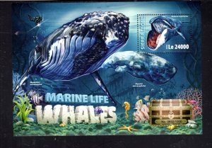 SIERRA LEONE #3691 2016 WHALES MINT VF NH O.G S/S