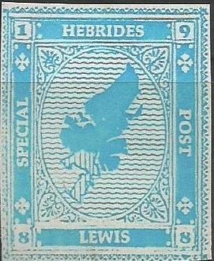 LEWIS - Map of Island - Imperf Single Stamp - M N H - Private Issue