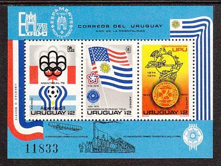 Uruguay US Bicentennial C418 Souvenir Sheet MNH VF