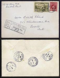 CANADA  London ON 1948 Registered Cover with Sc# 269