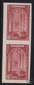 Canada #241c XF/NH Imperforate Pair