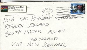 1997, Garibaldi, OR to Pitcairn Island, Airmail, See Remark (37388)