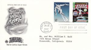 2007, Comics Super Heroes-Silver Surfer, PCS, FDC (E9227)