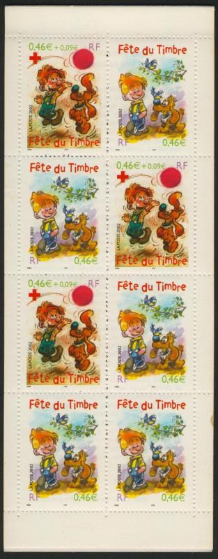 France 2879b Booklet MNH Boule & Bill, Cartoon (spot on edge