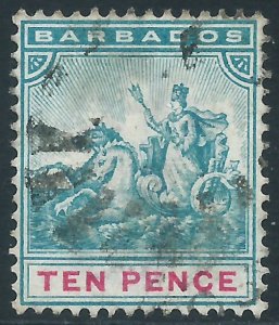 Barbados, Sc #78, 10d Used