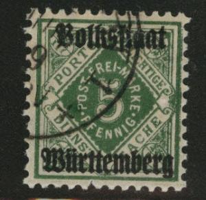 Germany State Wurttemberg Scott o45 Used official