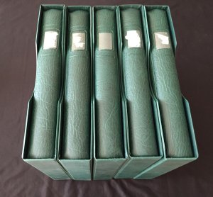 Lindner Ring 7.5kg Binders+Slipcases x 5 (K305 ) 