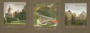 Latvia Lettland Lettonie 2007 Sigulda 800 ann set of 3 stamps MNH