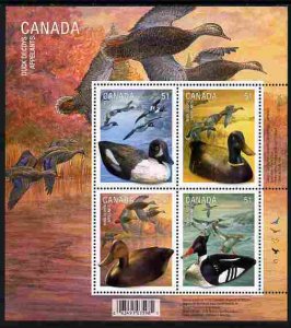 CANADA - 2006 - Duck Decoys - Perf 4v Sheet - Mint Never Hinged