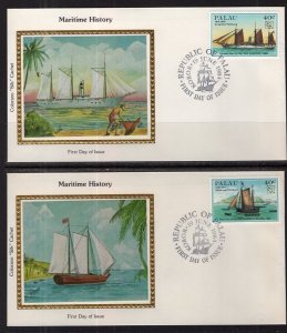 Palau 51-54 Ships Colorano Set of Four U/A FDC